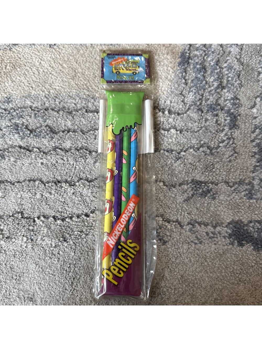 1994 Nickelodeon Pencil Pouch 4 Pencils Rocko Spunky Ren Stimpy Unused Character
